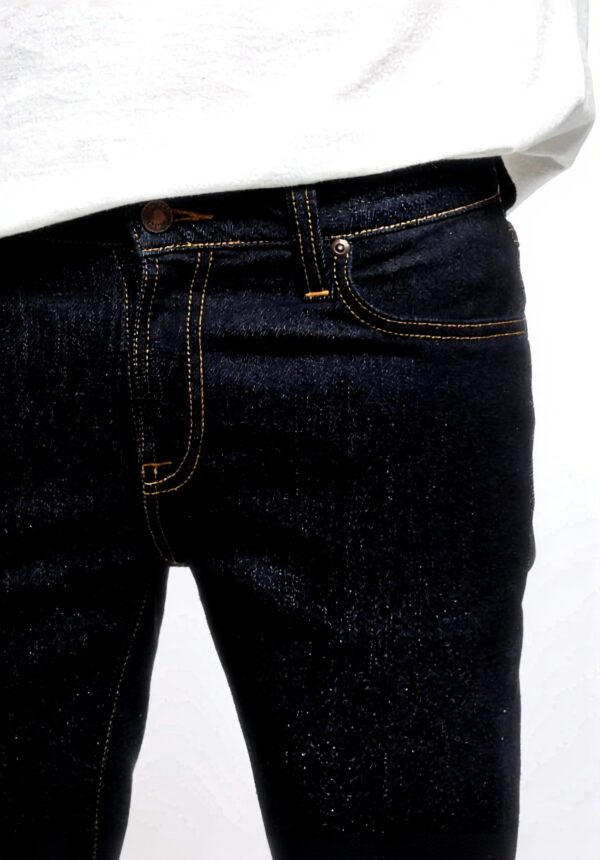 Jean Skinny Nudie Jeans Coton Bio Orange Foncé Sec