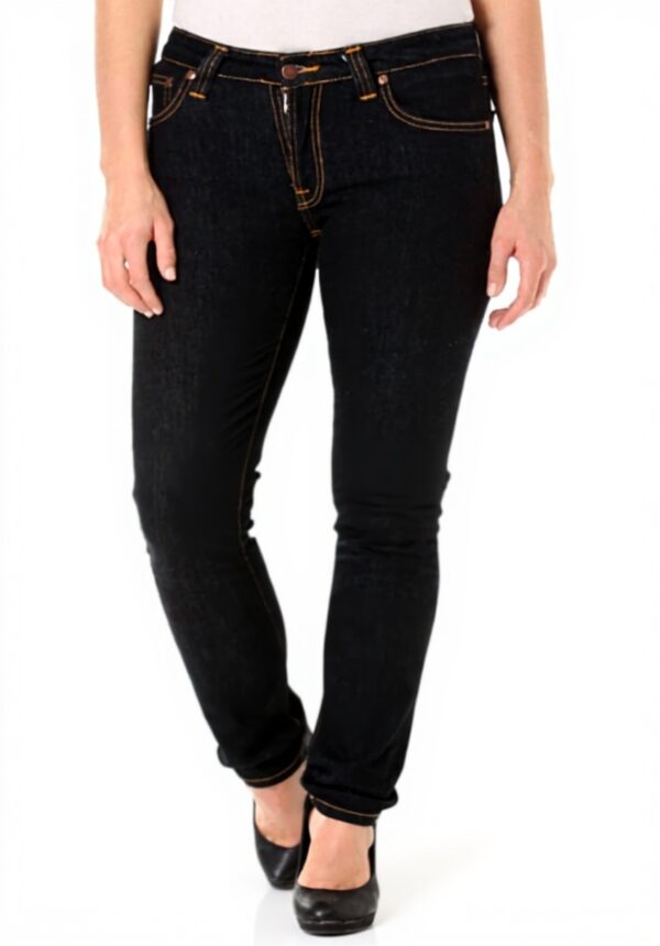 Nudie Jeans Skinny Lin Jeans Mixte Coton Élasthanne