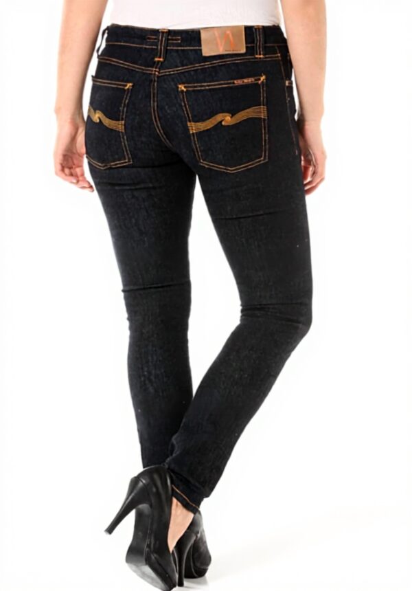 Nudie Jeans Skinny Lin Jeans Mixte Coton Élasthanne