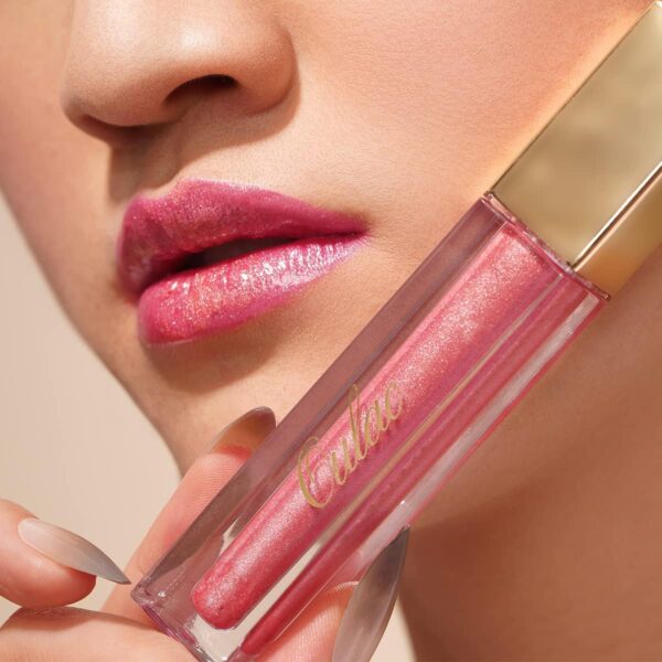 Oulac Gloss à Lèvres Pailleté Hydratant Huile Brillant Vegan-6