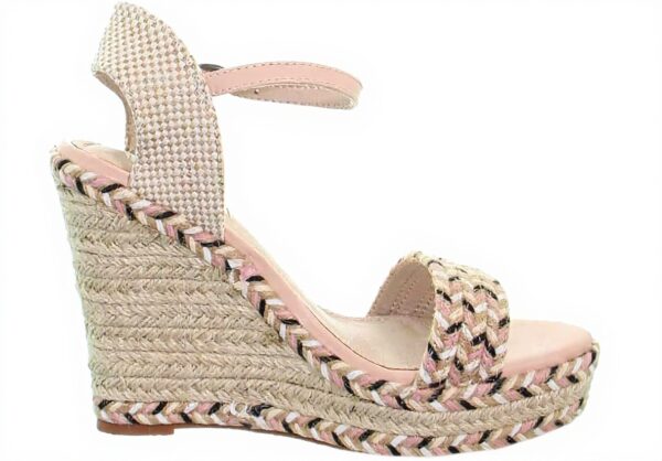 Sandales mode Pepe Jeans compensées rose nu-pieds femme