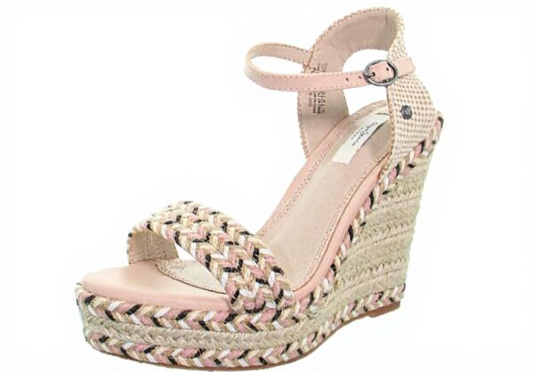 Sandales mode Pepe Jeans compensées rose nu-pieds femme
