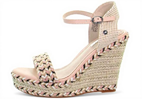 Sandales mode Pepe Jeans compensées rose nu-pieds femme