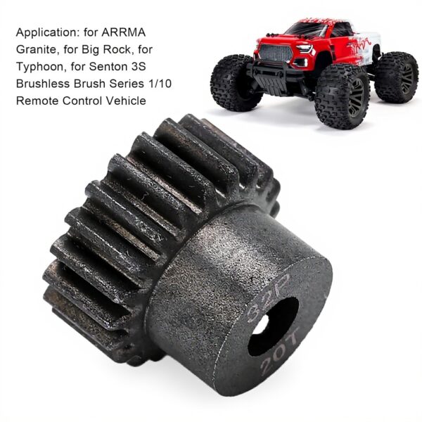 EVTSCAN RC Motor Gear Pinion Steel 0.8mod Arrma Granite