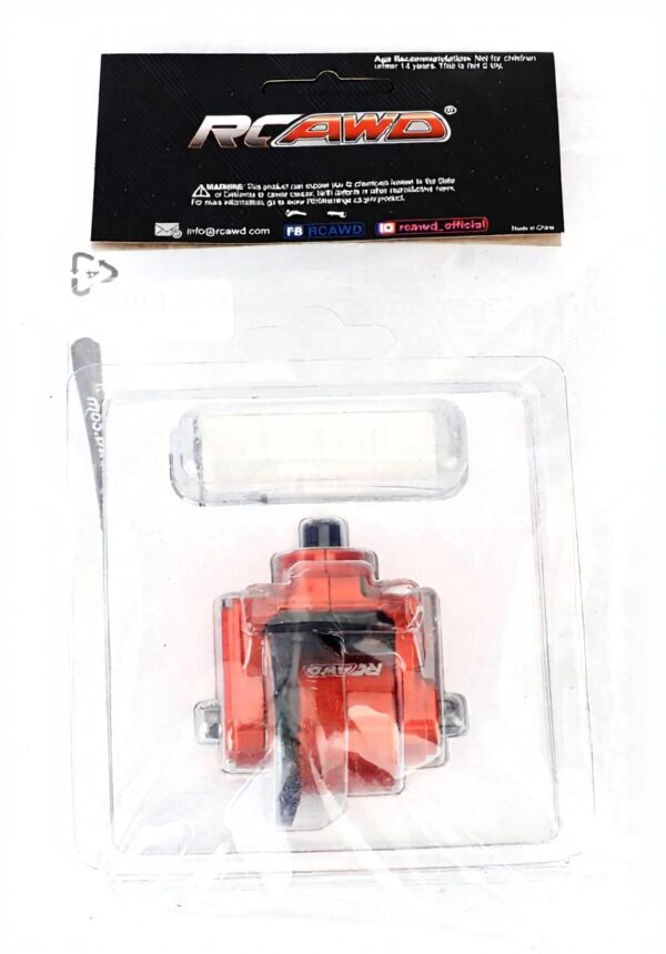 Module transmission RCAWD ARRMA 37T 13T aluminium rouge