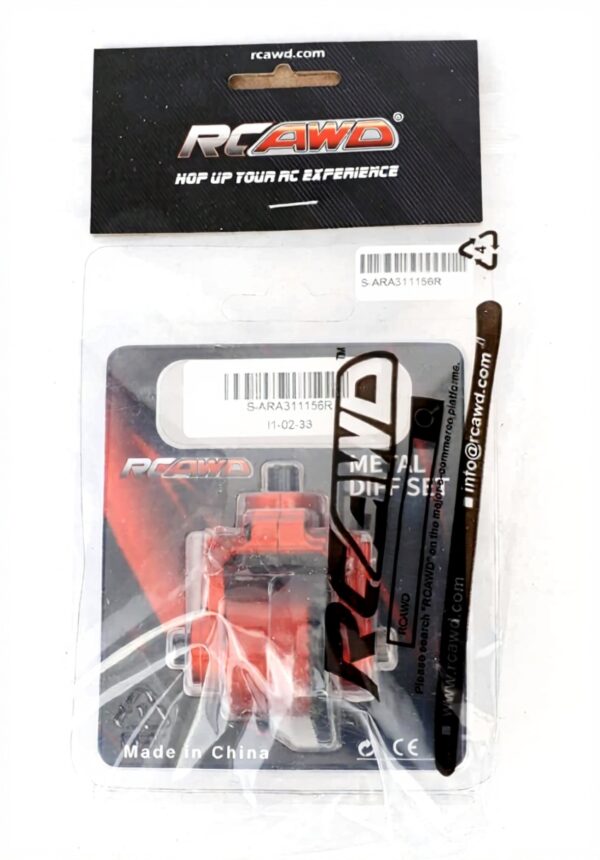 Module transmission RCAWD ARRMA 37T 13T aluminium rouge