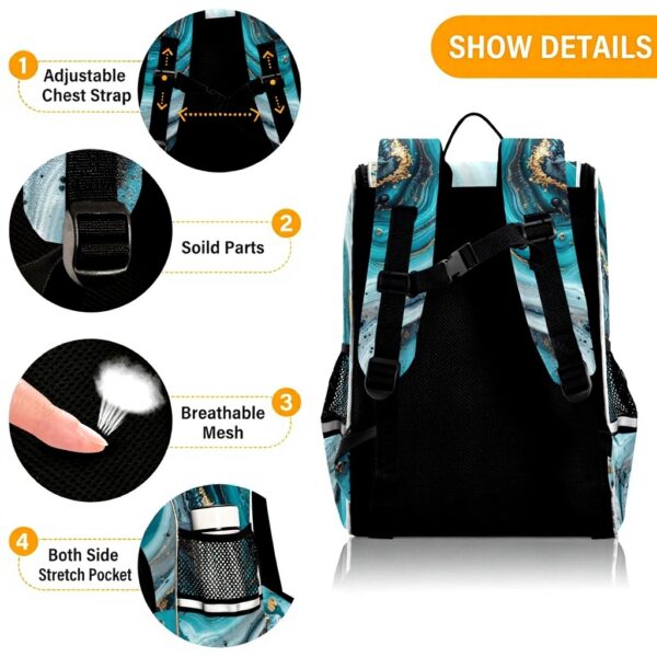 Sac à dos enfant sawoinoa marbre turquoise granit