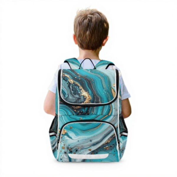 Sac à dos enfant sawoinoa marbre turquoise granit