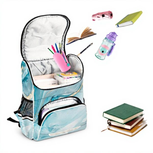 Sac à dos enfant sawoinoa marbre turquoise granit