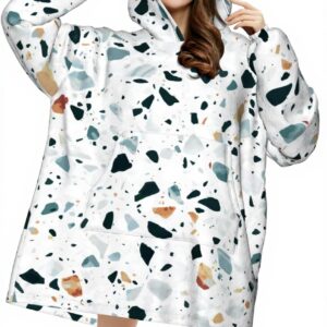 Sweat à capuche MUMICO flanelle terrazzo surdimensionné