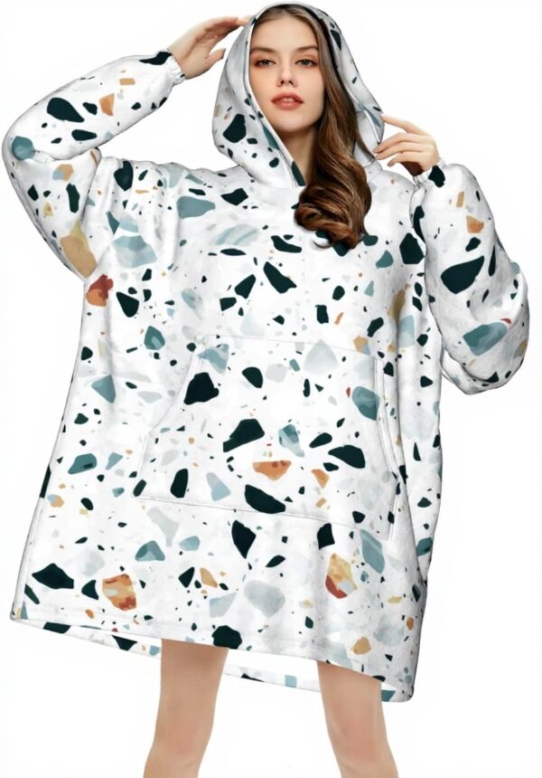 Sweat à capuche MUMICO flanelle terrazzo surdimensionné