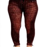 Uwdiohq Leggings Femme Élastique Imitation Denim Sport Yoga