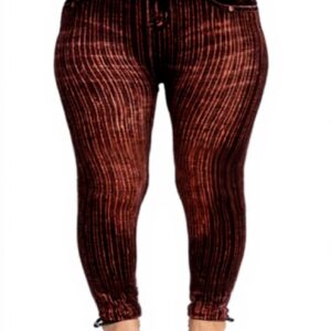 Uwdiohq Leggings Femme Élastique Imitation Denim Sport Yoga