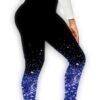 Leggings yoga femme imprimé taille haute sport fitness