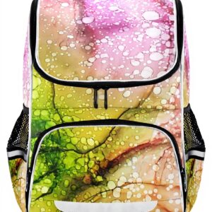 Sac à dos enfant Vnurnrn marbre granit design arc-en-ciel