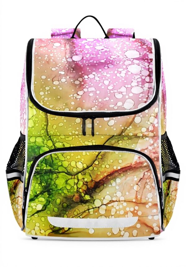 Sac à dos enfant Vnurnrn marbre granit design arc-en-ciel