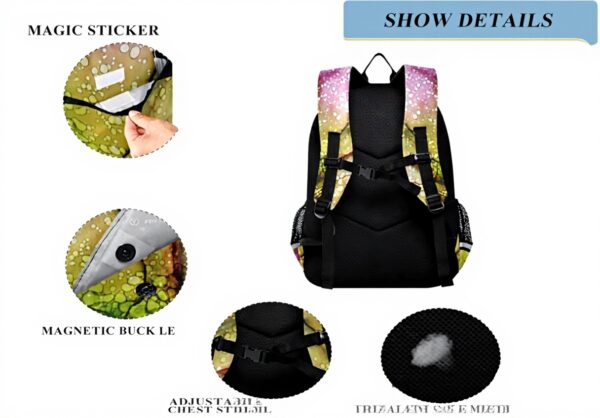 Sac à dos Vnurnrn marbre granit arc-en-ciel enfants