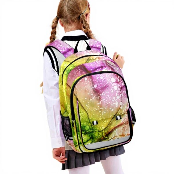 Sac à dos Vnurnrn marbre granit arc-en-ciel enfants