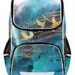 Vnurnrn Sac à Dos Enfant Marbre Granite Oiseau Mer Lune