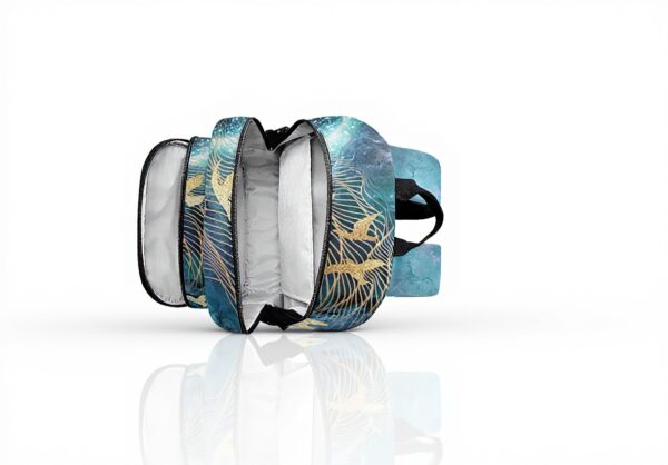 Sac à dos Vnurnrn marbre granite oiseau mer lune enfants