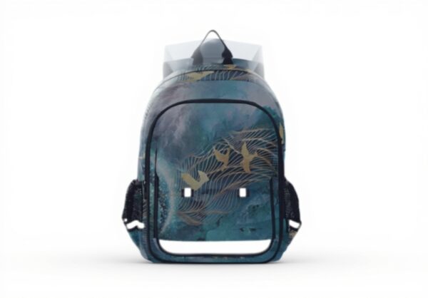 Sac à dos Vnurnrn marbre granite oiseau mer lune enfants