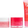 Baume lèvres W7 Trio soins nuit fraise masque gommage-0