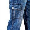 Pantalon jean homme WEGRT coton confortable bleu XXL