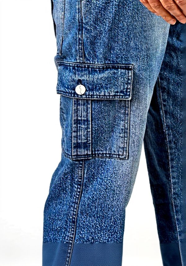 Pantalon jean homme WEGRT coton confortable bleu XXL