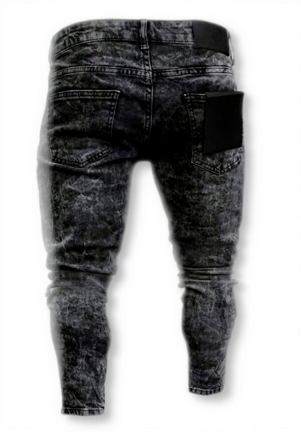 Pantalon jean moulant homme WEGRT noir coton élastique