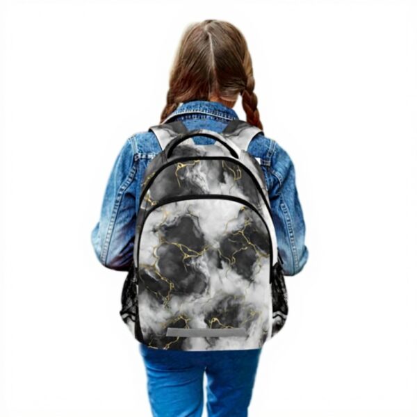 Sac à dos enfant Wzzzsun granit marbre réfléchissant école