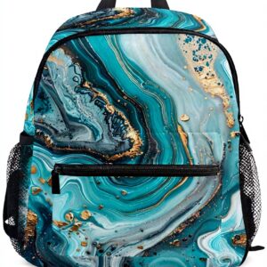 Sac à dos enfant Wzzzsun granit marbre turquoise école