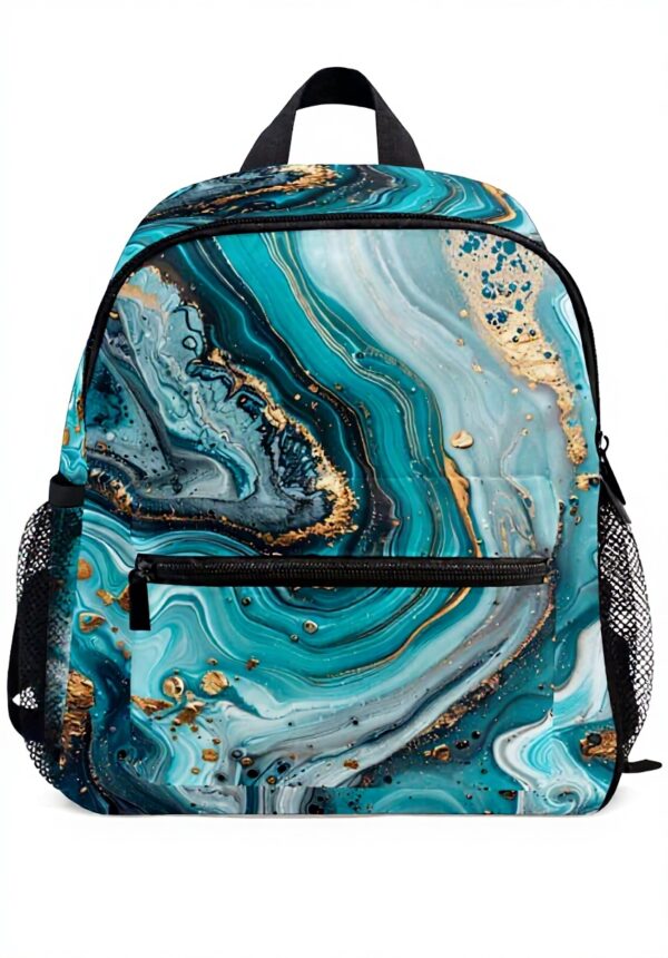Sac à dos enfant Wzzzsun granit marbre turquoise école