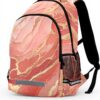 Sac à dos enfant granit marbre rose Wzzzsun réfléchissant
