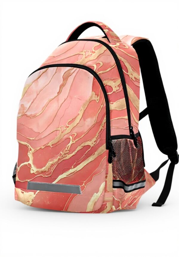 Sac à dos enfant granit marbre rose Wzzzsun réfléchissant