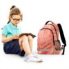 Sac à dos enfant granit marbre rose Wzzzsun réfléchissant