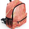 Sac à dos enfant Wzzzsun impression granit marbre rose école