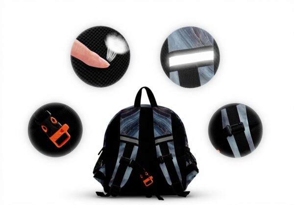 Sac à dos enfant Wzzzsun granit minéral école maternelle