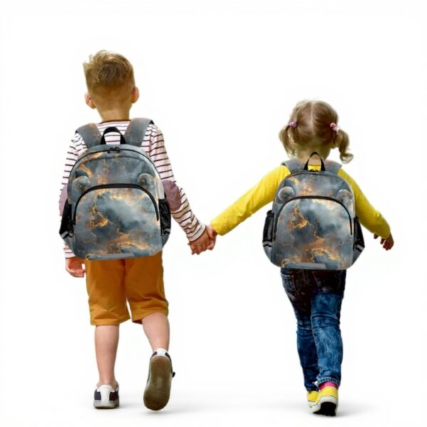 Sac à dos enfant Wzzzsun marbre granit cuivre maternelle