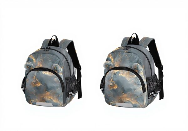 Sac à dos enfant Wzzzsun marbre granit cuivre maternelle