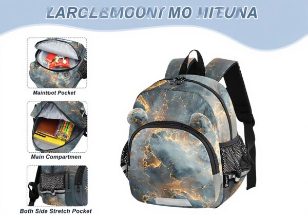 Sac à dos enfant Wzzzsun marbre granit cuivre maternelle