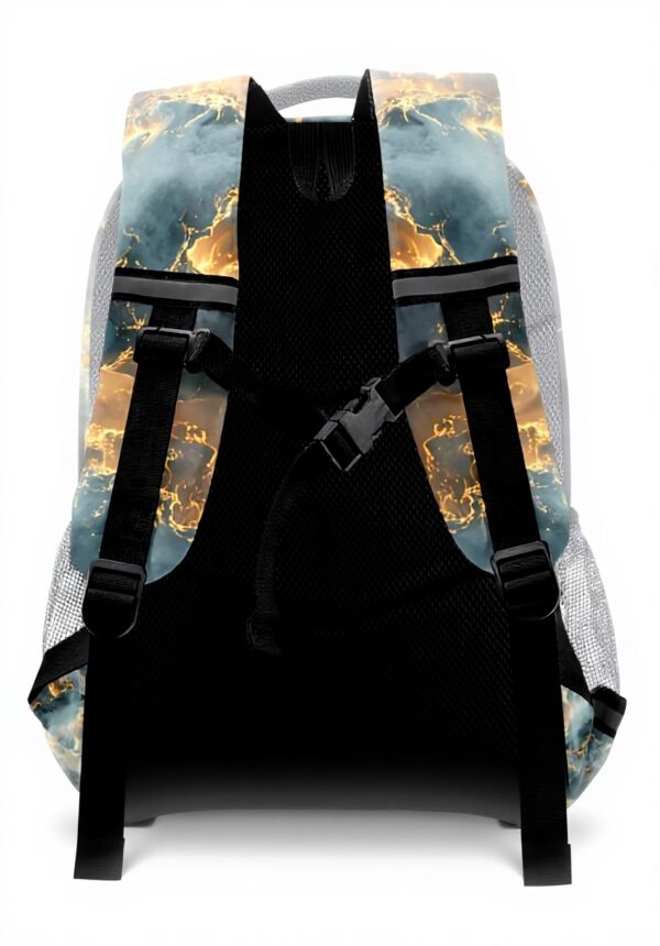 Wzzzsun Sac à Dos Enfant Marbre Granit Cuivre Réfléchissant