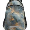 Wzzzsun Sac à Dos Enfant Marbre Granit Cuivre Réfléchissant
