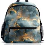 Sac à dos enfant Wzzzsun marbre granit cuivre métallisé