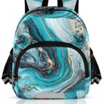 Sac à dos enfant Wzzzsun marbre turquoise granit école