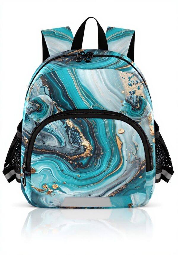 Sac à dos enfant Wzzzsun marbre turquoise granit école