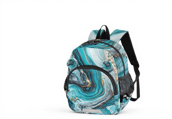 Sac à dos enfant Wzzzsun marbre turquoise granit école