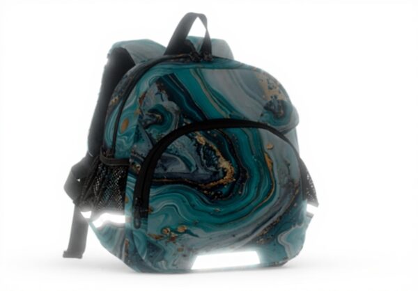 Sac à dos enfant Wzzzsun marbre turquoise granit école