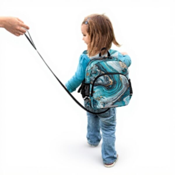 Sac à dos enfant Wzzzsun marbre turquoise granit école