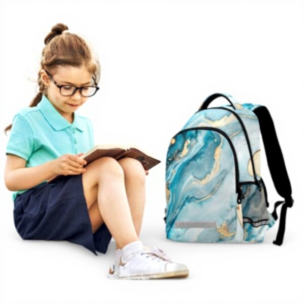 Sac à dos enfant Wzzzsun marbre turquoise granit