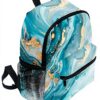 Sac à dos enfant Wzzzsun marbre turquoise granit maternelle